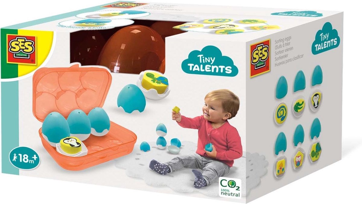 Ses Creative Speel En Leer Eieren Multicolor 6-delig