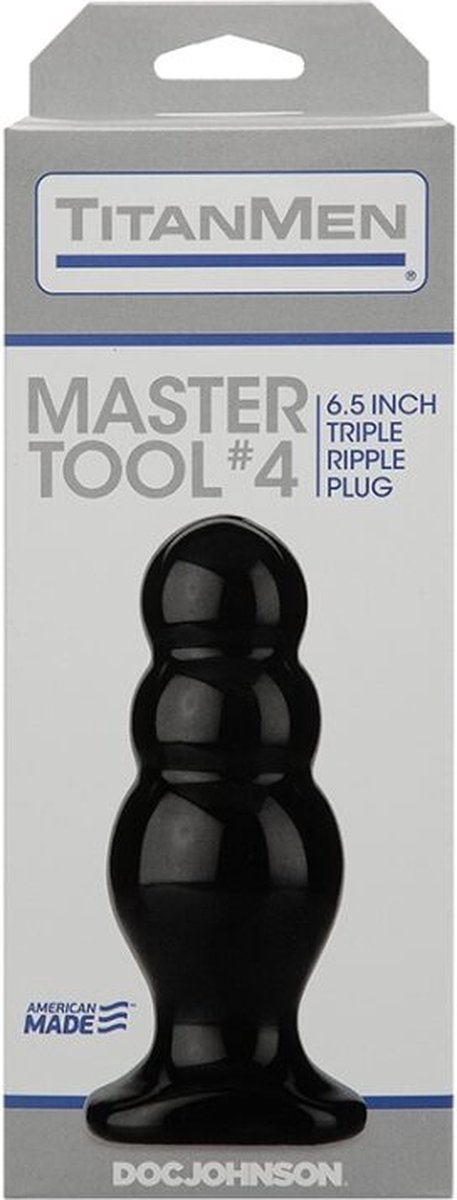 Titanmen Master Tool #4 - XL Buttplug - Zwart