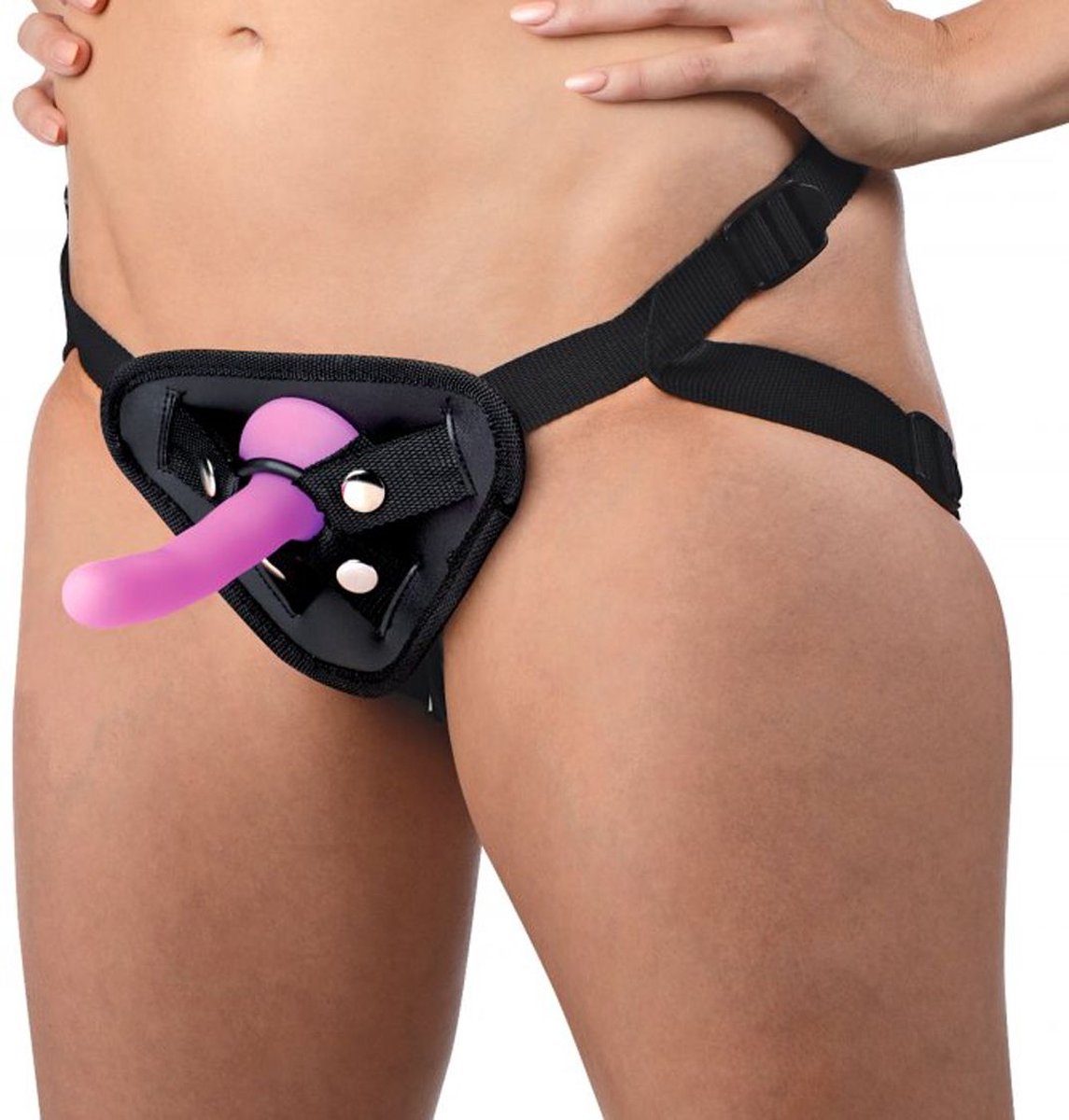 Strap U Double-G Deluxe Vibrerende Strap-On Set - Paars