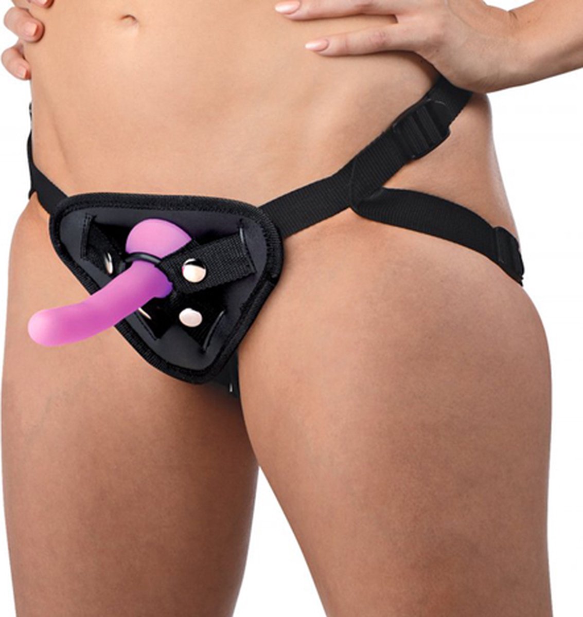 Strap U Double-G Deluxe Vibrerende Strap-On Set - Paars