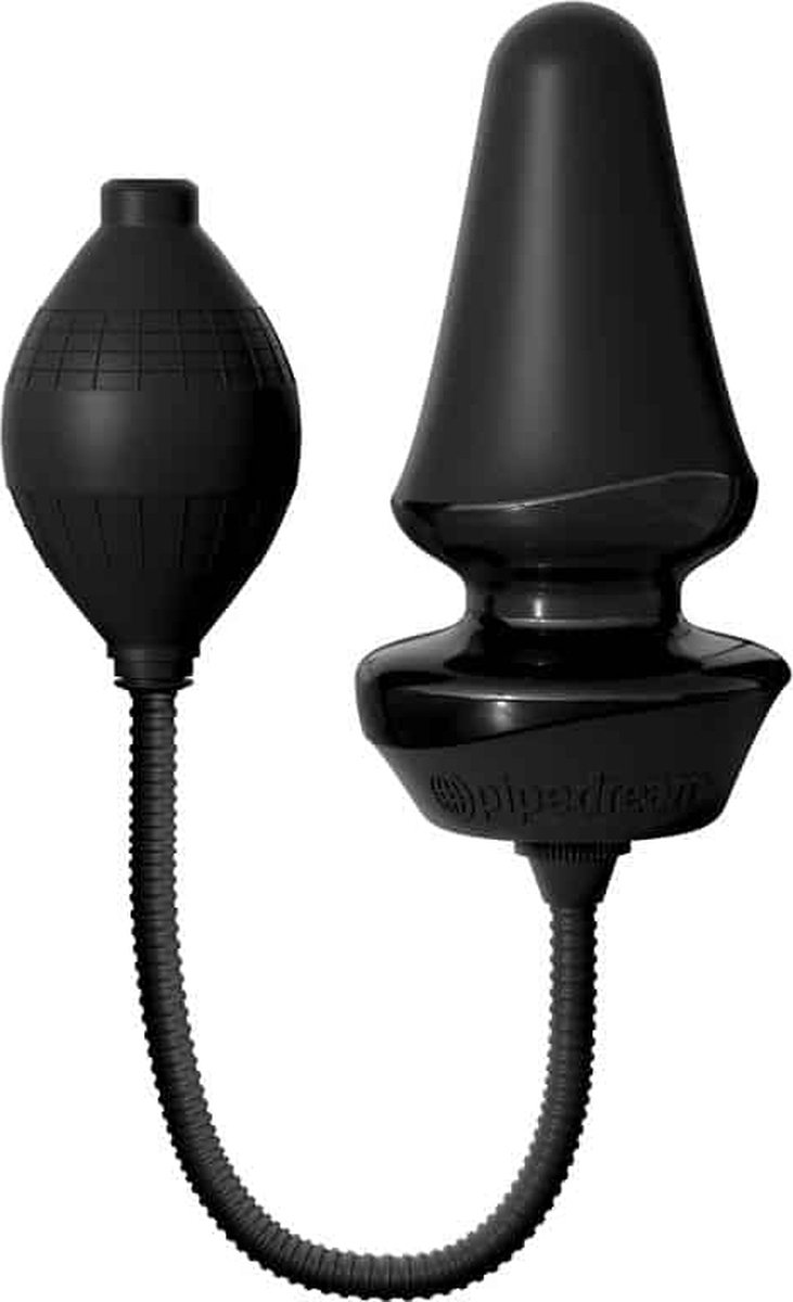 Anal Fantasy Opblaasbare Siliconen Buttplug - Zwart