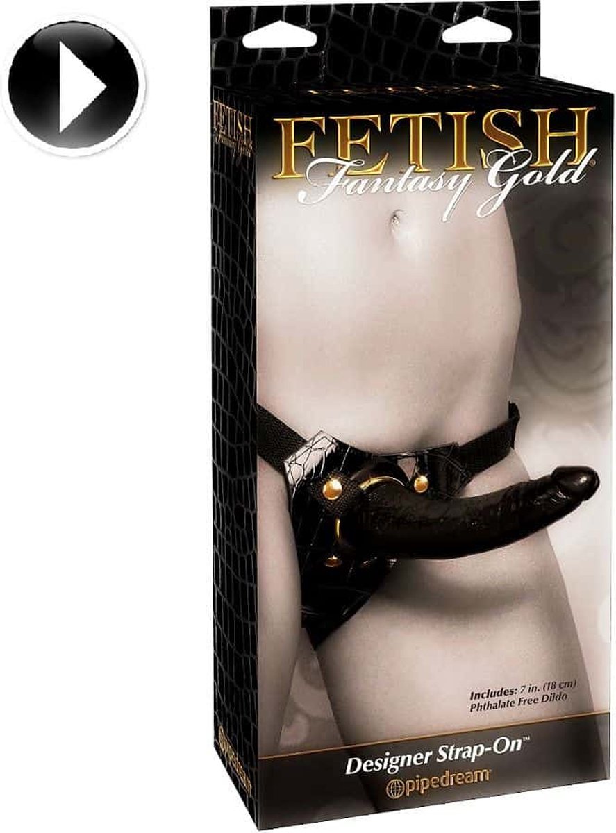 Fetish Fantasies Gold Designer Strap-On - Zwart