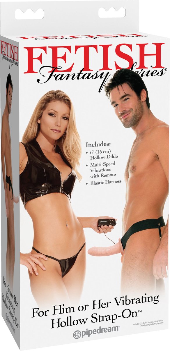 Fetish Fantasies For Him or Her Vibrerende Holle Strap-On - Beige