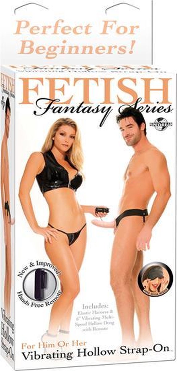Fetish Fantasies For Him or Her Vibrerende Holle Strap-On - Beige