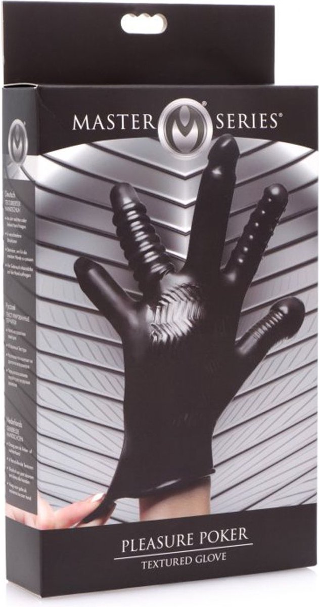 Master Series Pleasure Poker Anaalhandschoen - Zwart