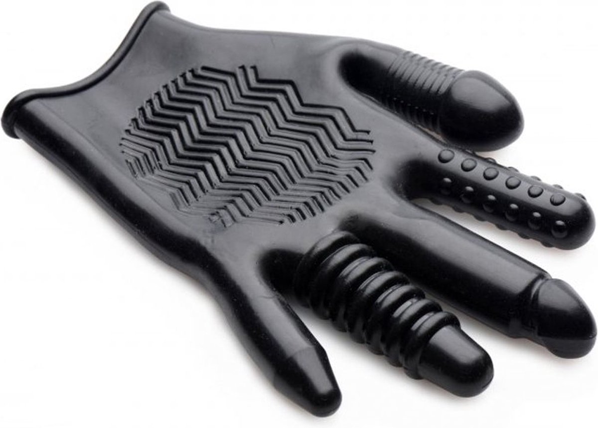 Master Series Pleasure Poker Anaalhandschoen - Zwart