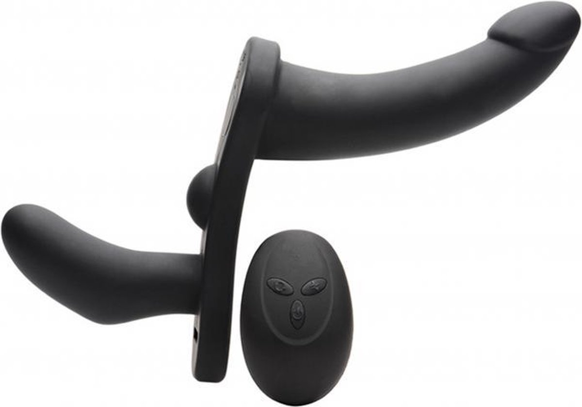 Strap U Double Take - Dubbele Vibrerende Strap-On - - Zwart