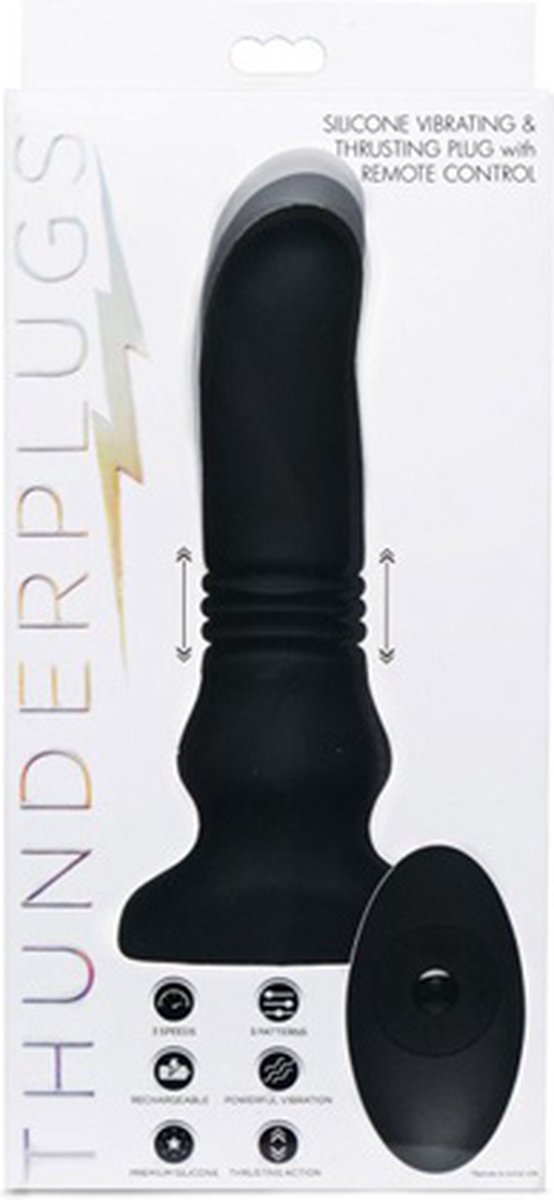 Thunder Plugs Thunderplug Stotende & Vibrerende Prostaat Vibrator - Zwart