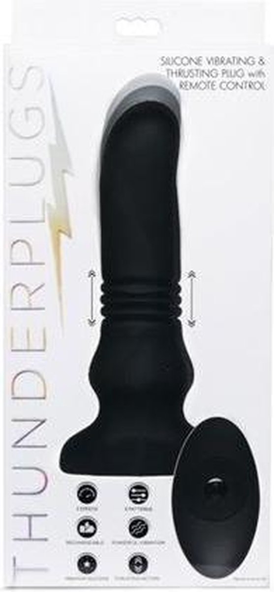 Thunder Plugs Thunderplug Stotende & Vibrerende Prostaat Vibrator - Zwart