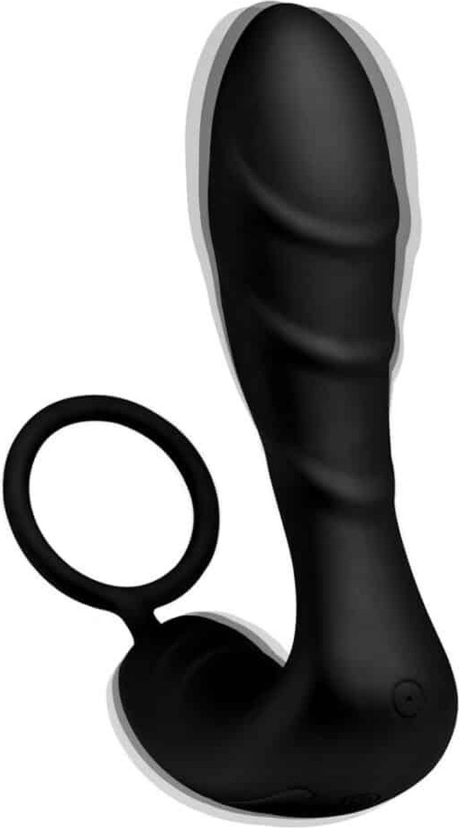 Under Control Prostaat Vibrator en Cockring met Afstandsbediening - Zwart