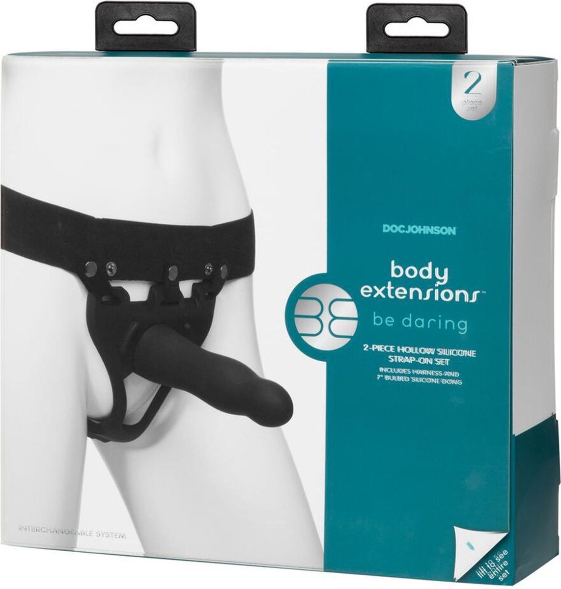 Body Extensions Strap-On - BE Daring - Zwart