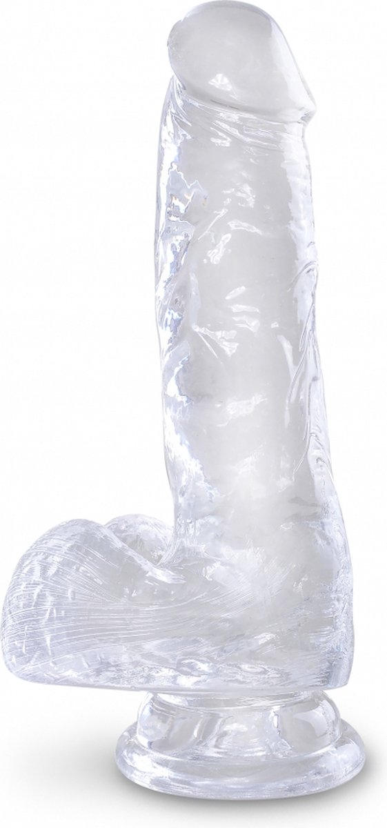 King Cock Realistische Dildo Met Ballen - Clear 6