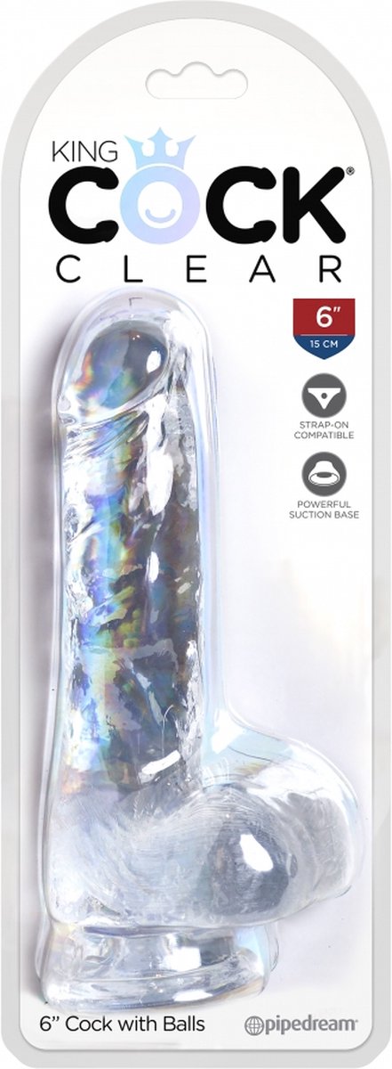 King Cock Realistische Dildo Met Ballen - Clear 6