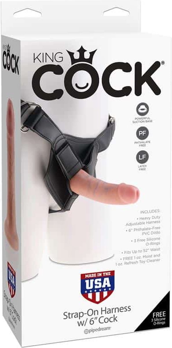 King Cock Strap-On Harnas - 16 cm - Beige