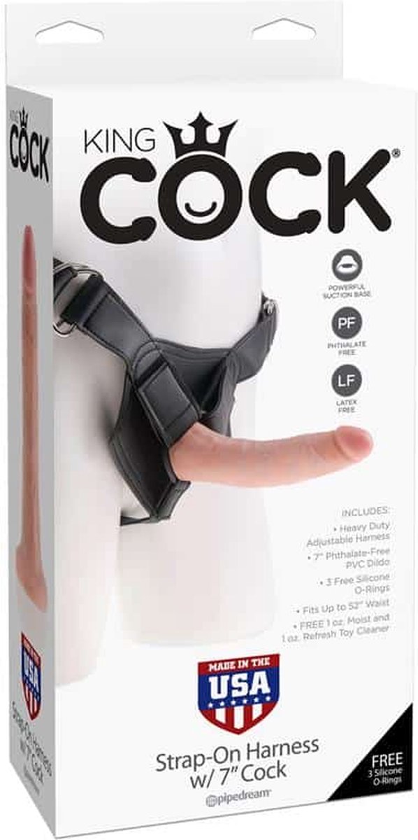 King Cock Strap-on Harnas - 18 cm - Beige
