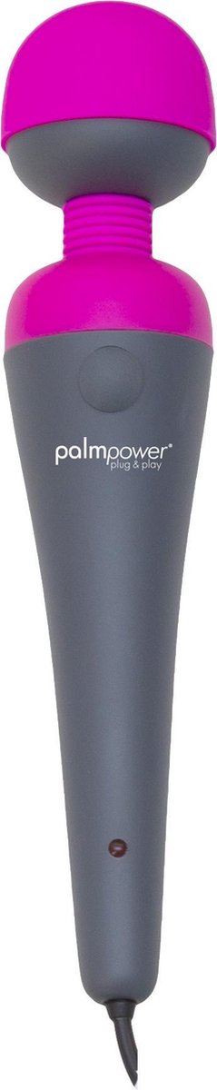 Palm Power Plug & Play - Wand Vibrator - Zwart