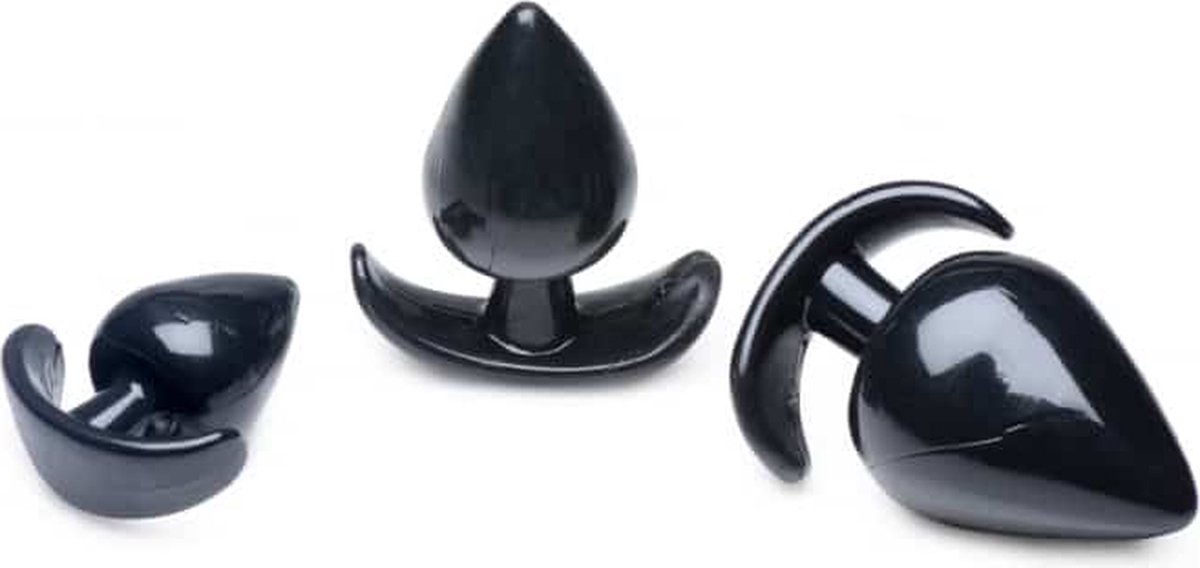 Master Series Triple Spades Driedelige Buttplug Set - Zwart