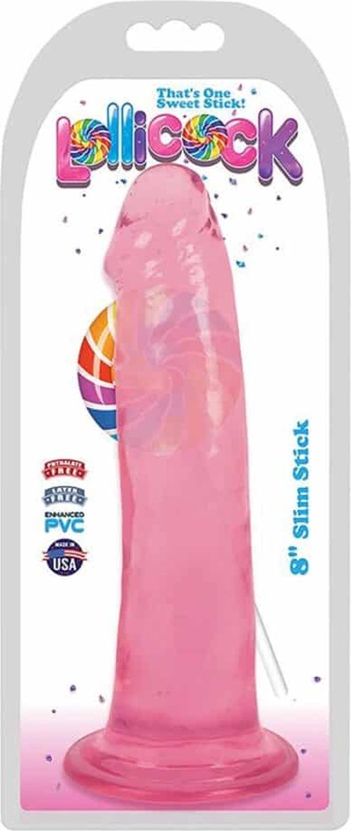 Lollicock Dildo 20 CM - Cherry Ice - Roze
