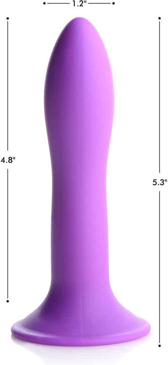 Squeeze-It Buigzame Siliconen Dildo - - Paars