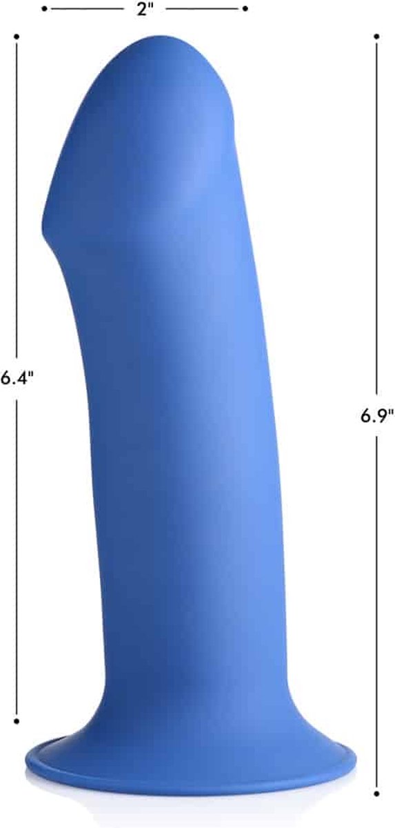 Squeeze-It Buigzame Dikke Dildo - - Blauw