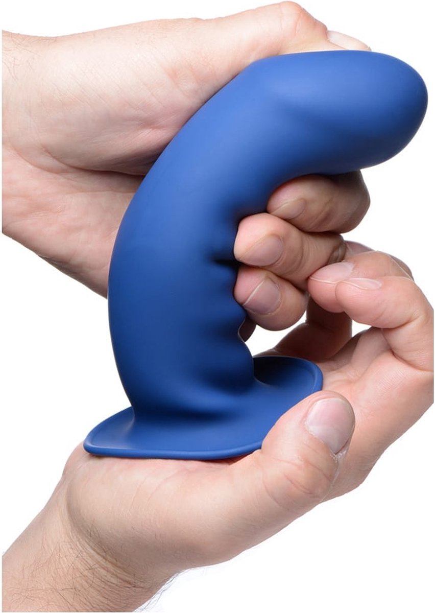 Squeeze-It Buigzame Dikke Dildo - - Blauw