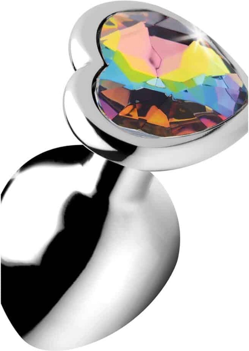 Booty Sparks Rainbow Heart Buttplug - Middel