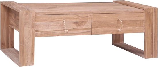 Vidaxl Salontafel 110x60x40 Cm Massief Teakhout - Bruin