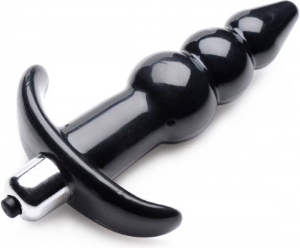 Frisky Bubbling Vibrerende Anaalplug Met Ribbels - - Zwart