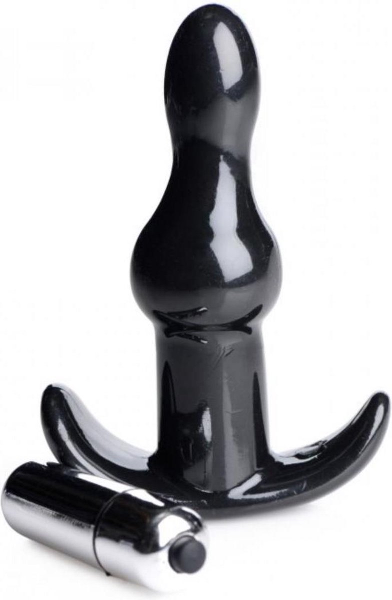 Frisky Bubbling Vibrerende Anaalplug Met Ribbels - - Zwart