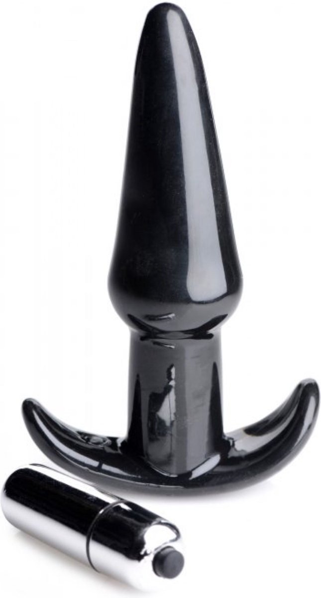 Frisky Smooth Vibrerende Anaalplug - - Zwart