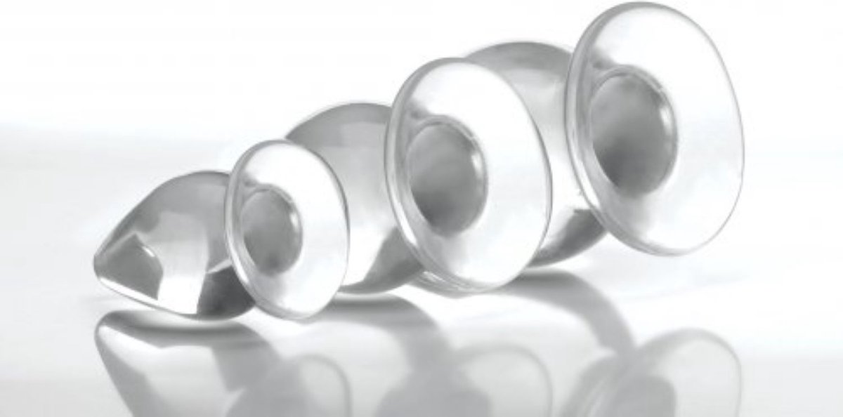 Master Series Triple Cones Anaalplug Set van 3 - Transparant