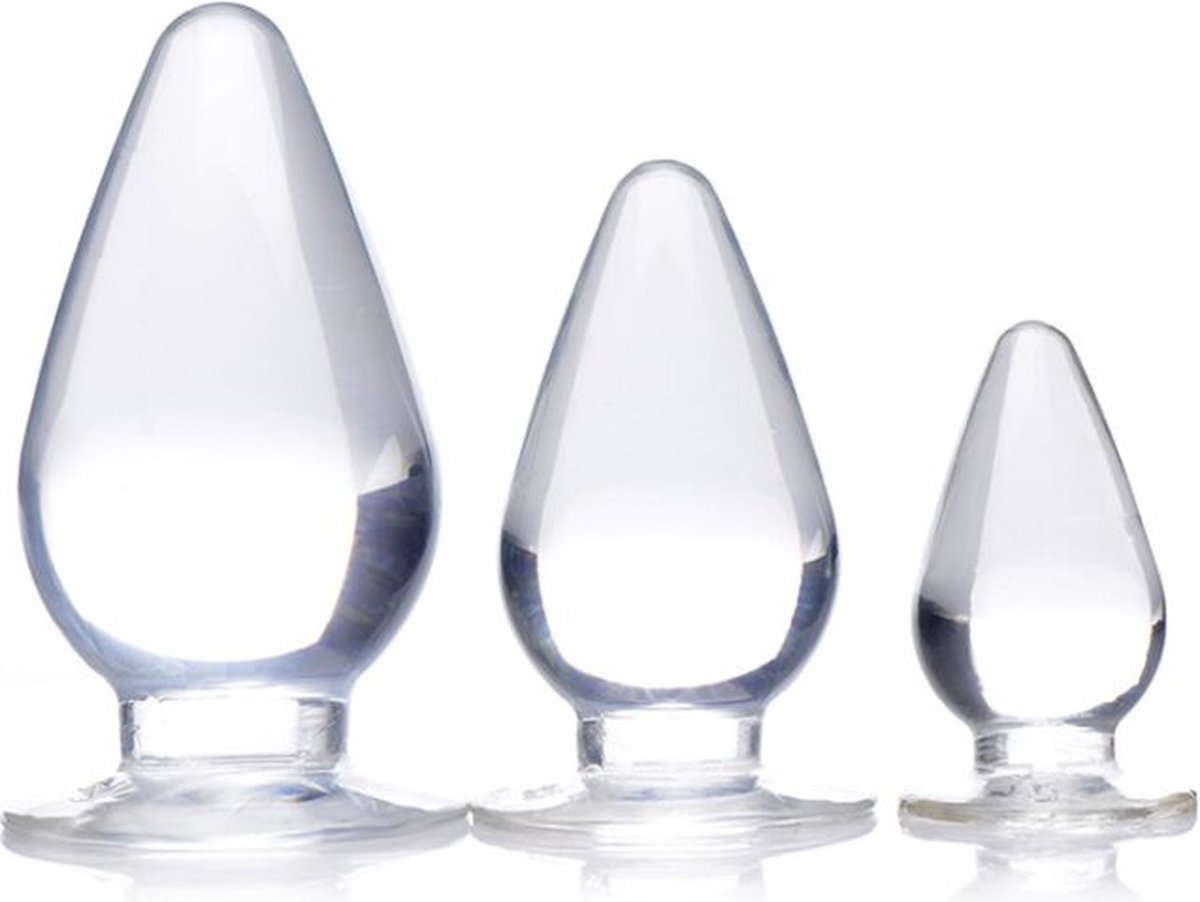 Master Series Triple Cones Anaalplug Set van 3 - Transparant