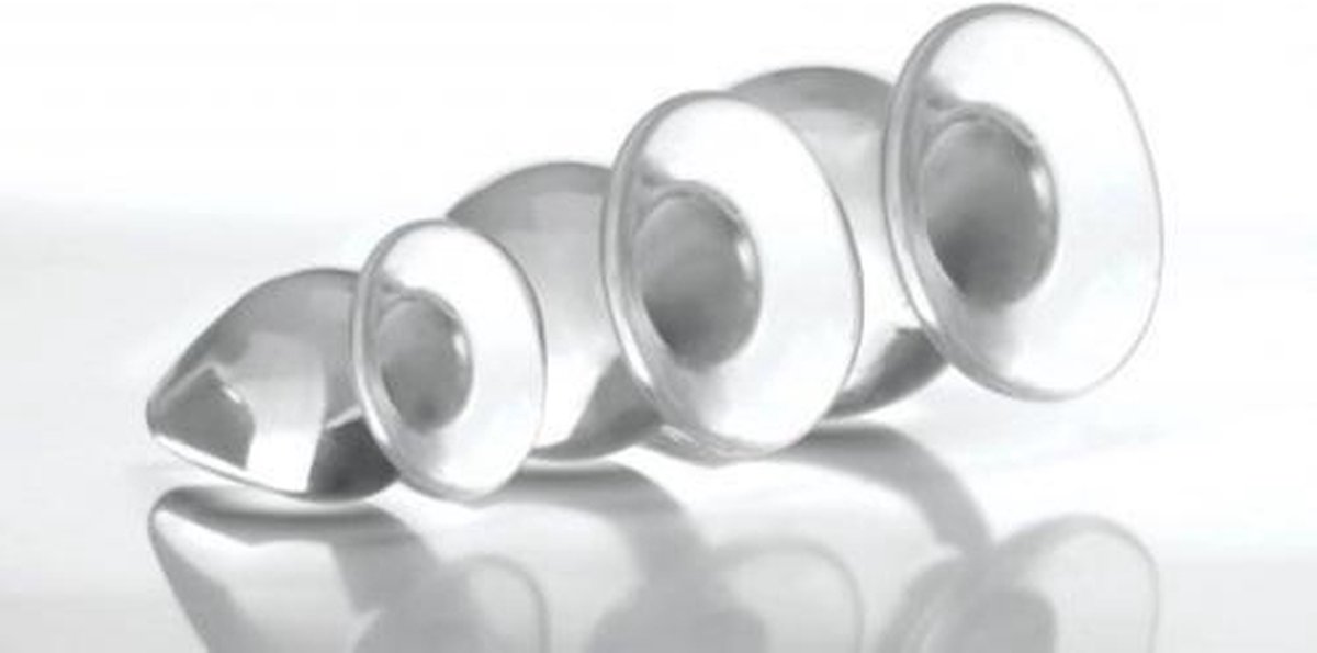 Master Series Triple Cones Anaalplug Set van 3 - Transparant