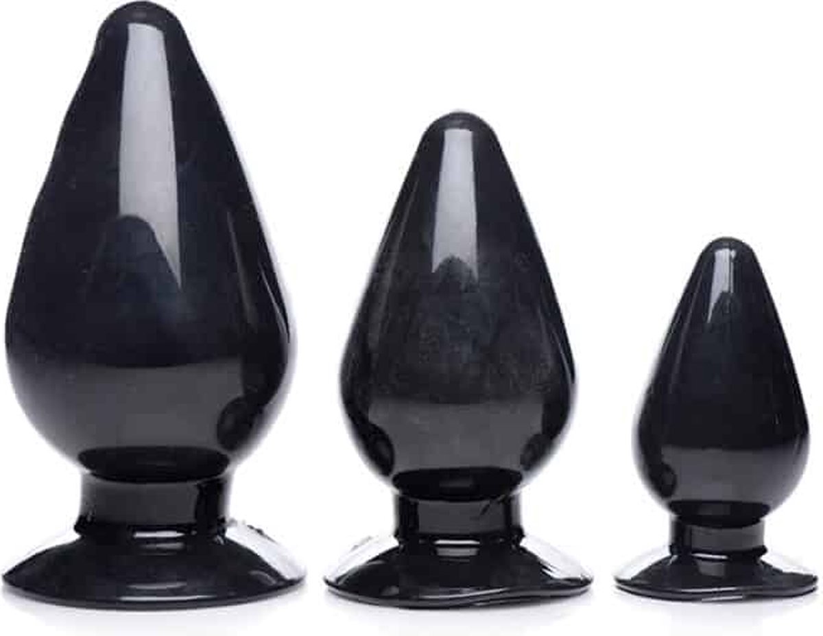 Master Series Triple Cones Anaalplug Set Van 3 - Zwart