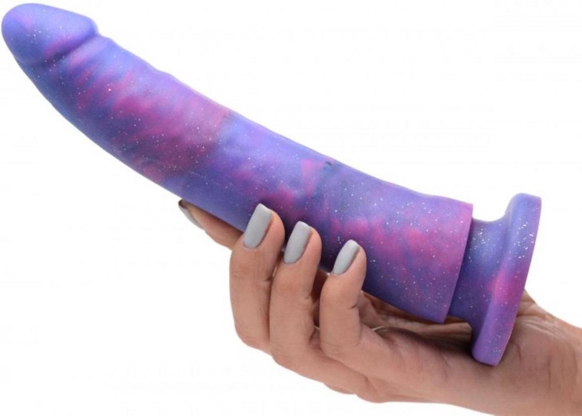 Strap U Magic Stick Siliconen Dildo Met Glitters - 20 cm - Roze