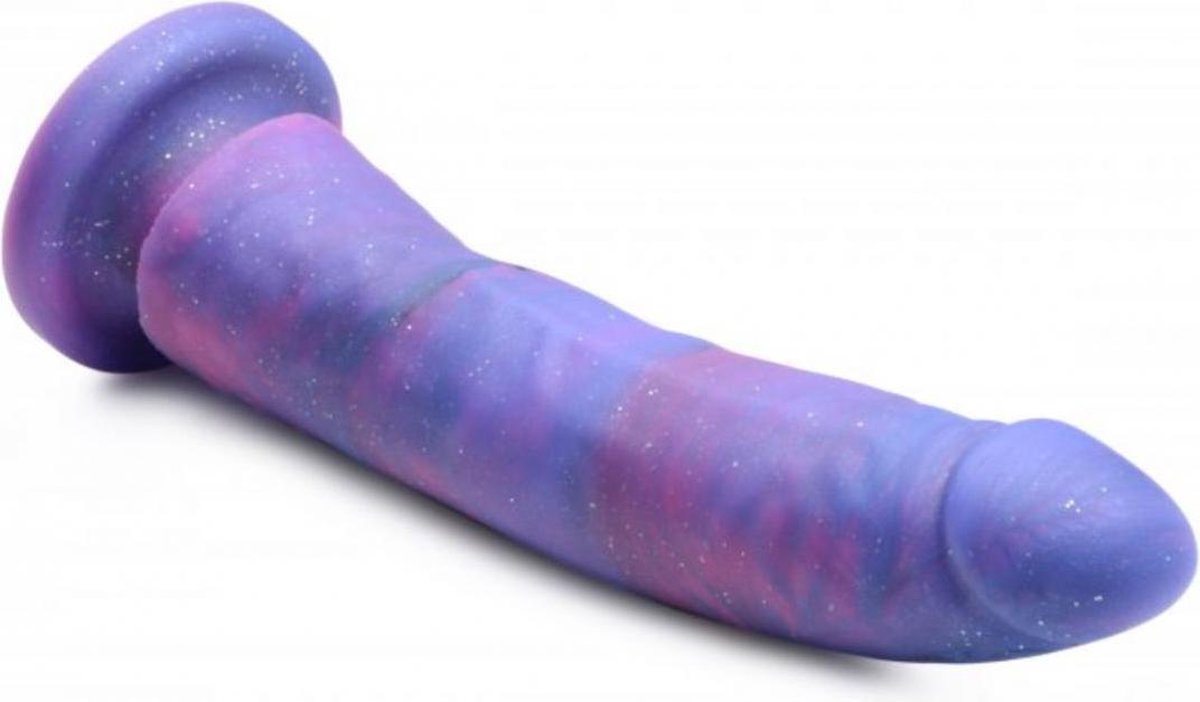 Strap U Magic Stick Siliconen Dildo Met Glitters - 20 cm - Roze