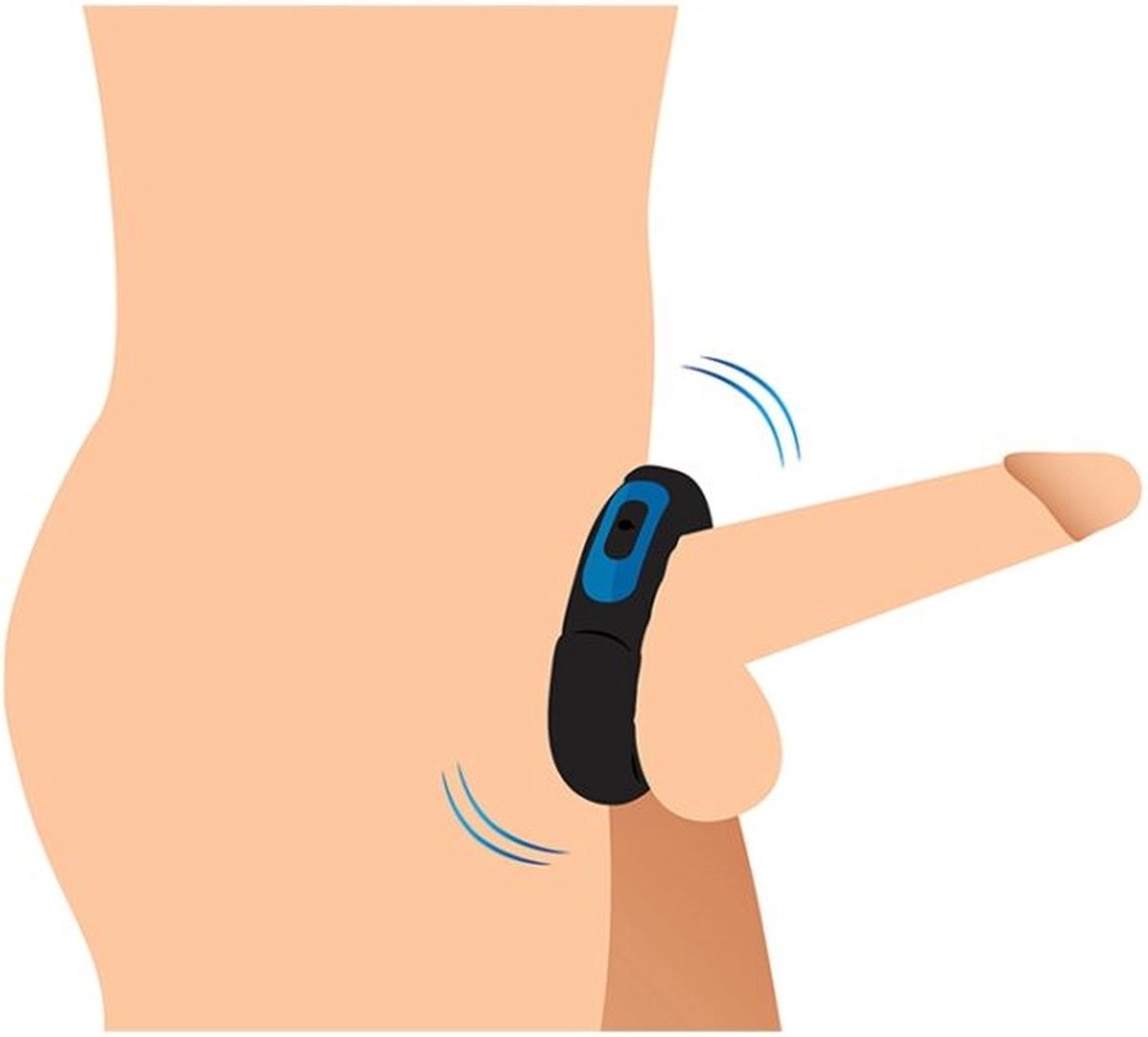 Trinity Vibes Vibrerende Cockring Met Afstandsbediening - Zwart