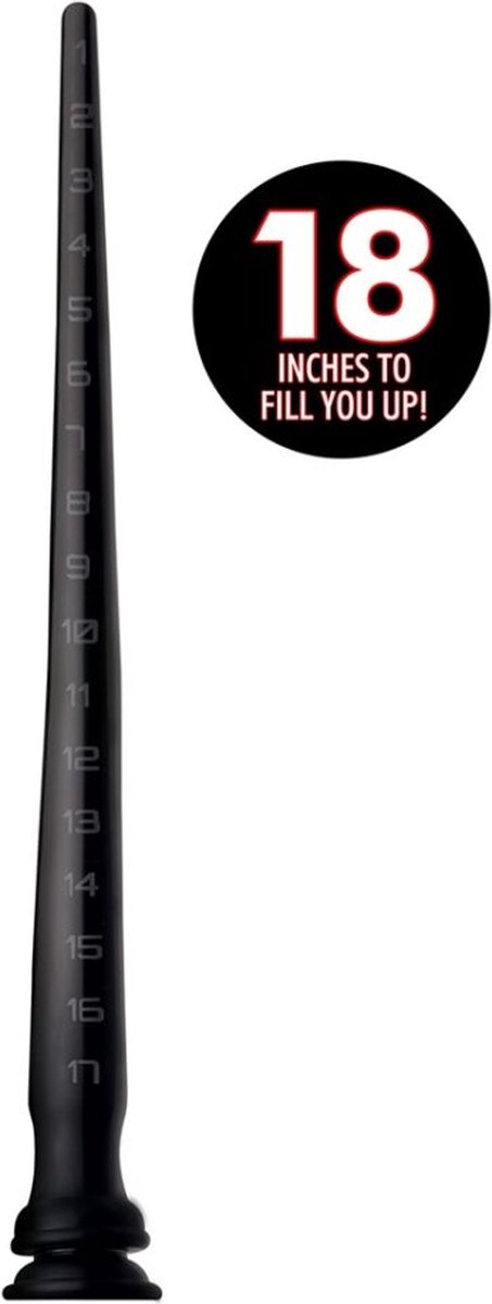 Hosed Extreme Siliconen Anaalplug - 50 cm - Zwart