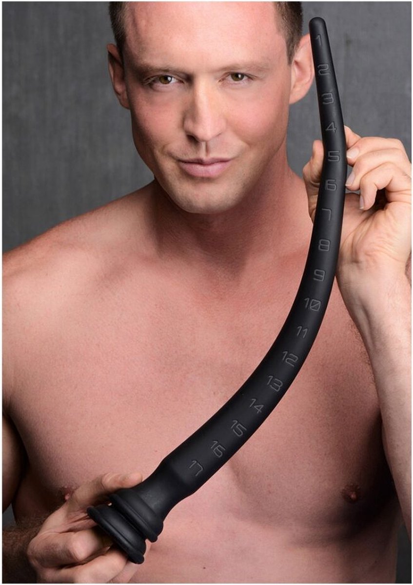 Hosed Extreme Siliconen Anaalplug - 50 cm - Zwart