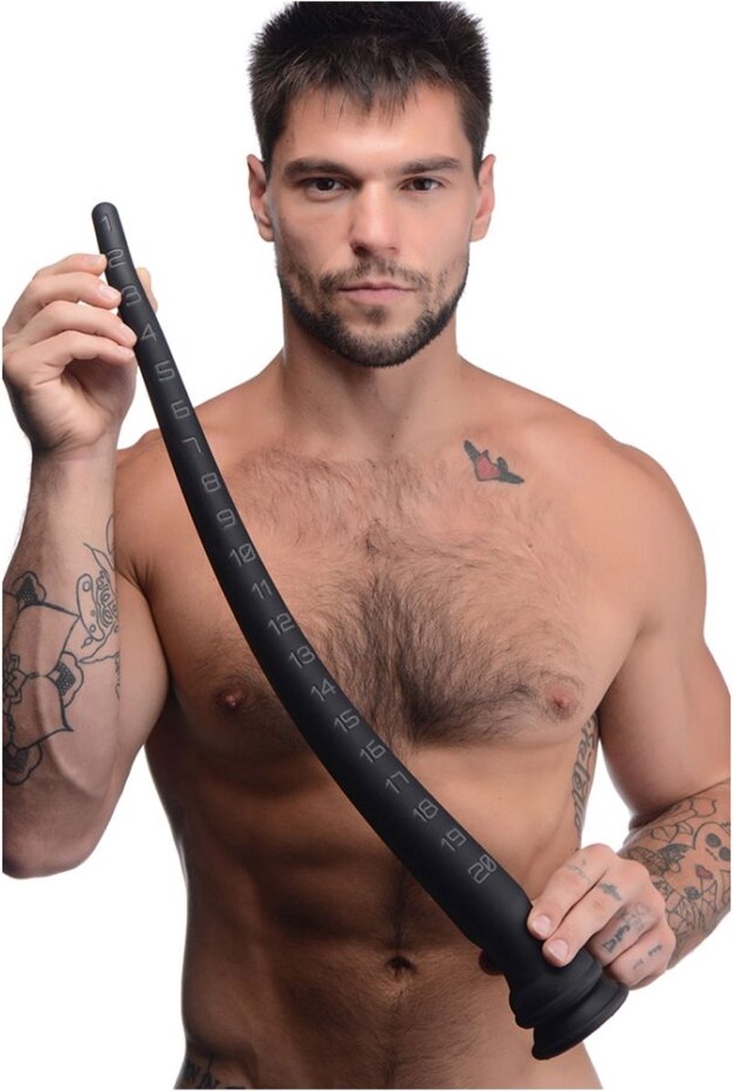 Hosed Extreme Siliconen Anaalplug - 60 cm - Zwart