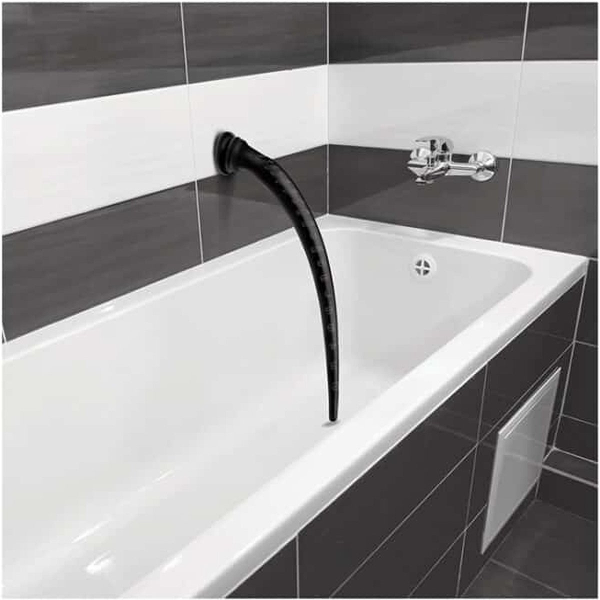 Hosed Extreme Siliconen Anaalplug - 60 cm - Zwart