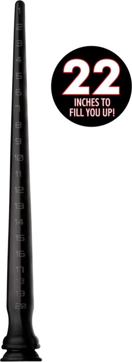 Hosed Extreme Siliconen Anaalplug - 60 cm - Zwart