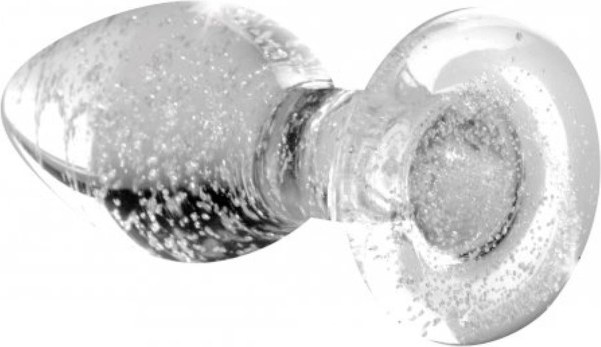 Booty Sparks Glow-in-the-Dark Anaalplug Van Glas - Medium