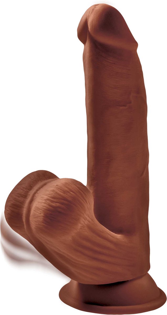 King Cock Plus Realistische Dildo Met Bewegende Balzak - 24 cm - Beige