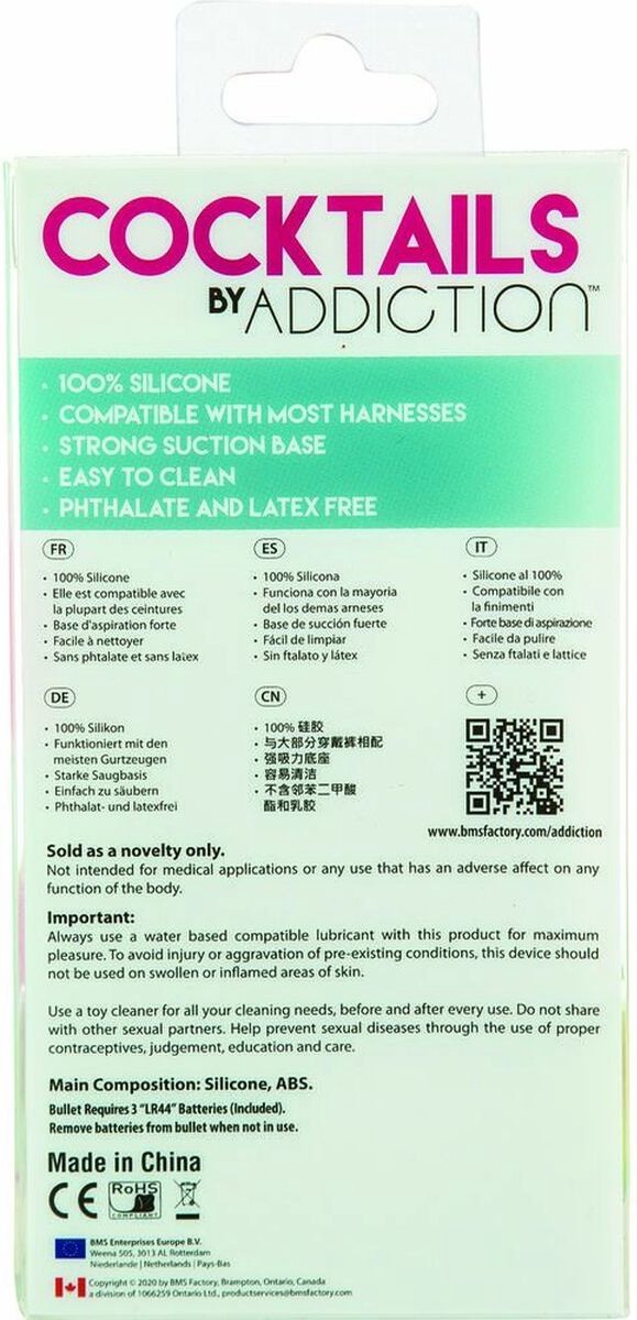 Addiction - Cocktails Siliconen Dildo - Peach Bellini - Oranje