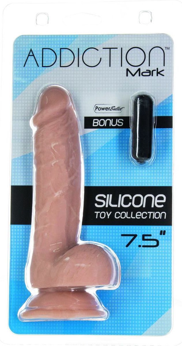 Addiction - Mark Dildo Met Zuignap - 19 cm - Beige