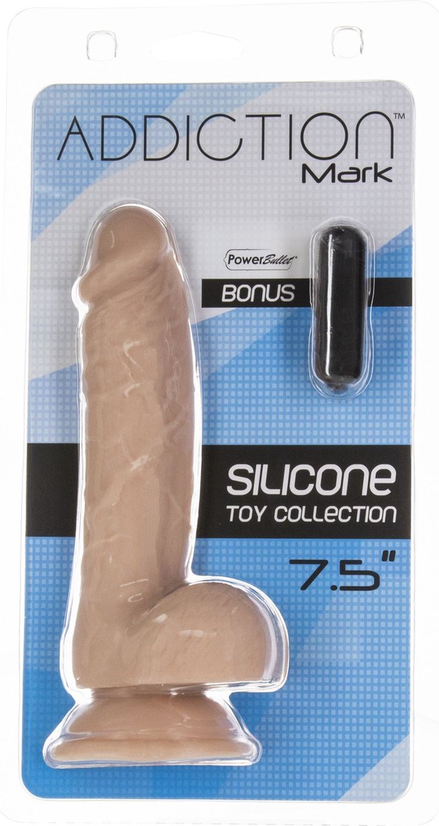 Addiction - Mark Dildo Met Zuignap - 19 cm - Beige