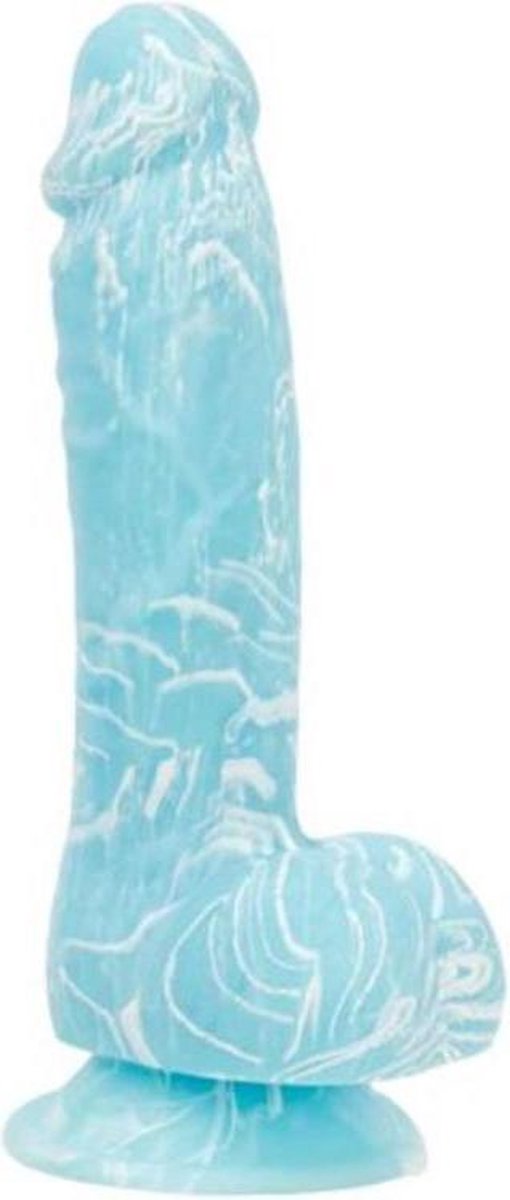 Addiction - Luke Glow In The Dark Dildo - 19 cm - Blauw