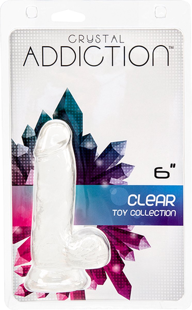 Addiction Crystal - Transparante Dildo - 15 cm