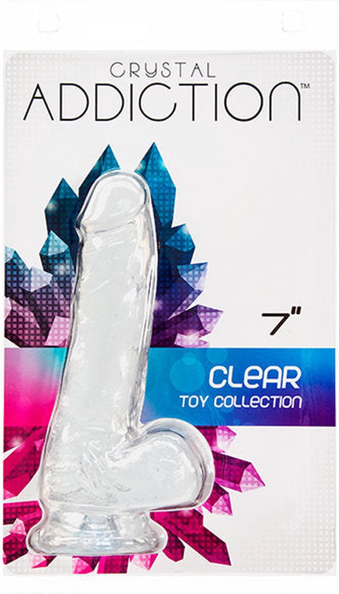 Addiction Crystal - Transparante Dildo - 18 cm